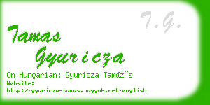 tamas gyuricza business card